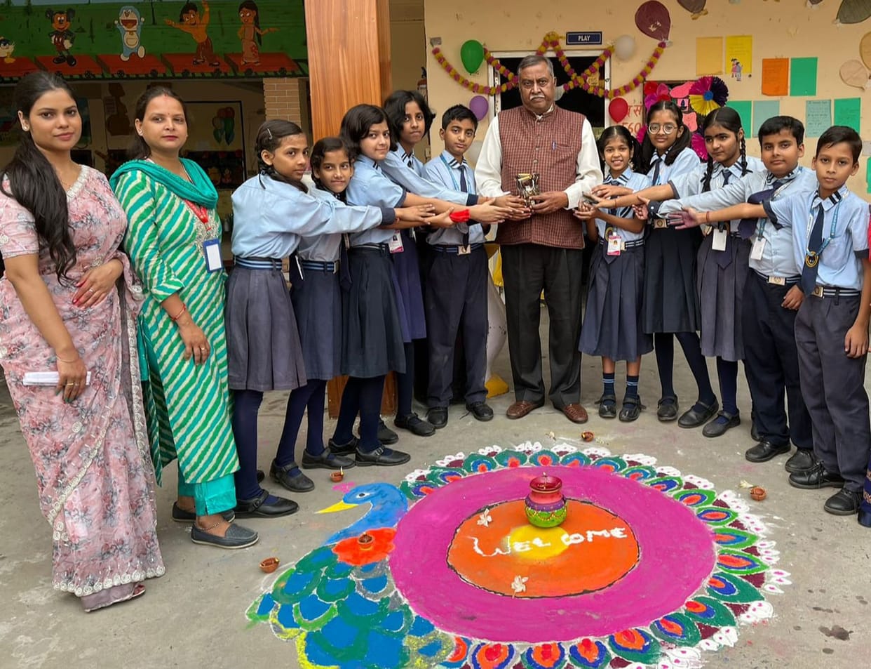 Children demonstrated their talent by painting
