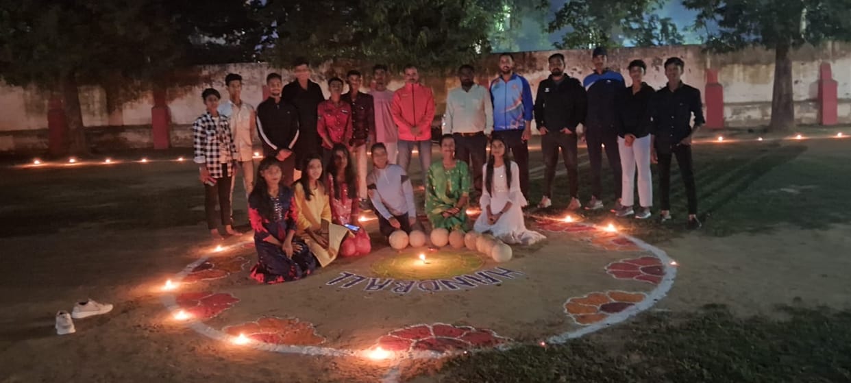 Players donated lamps, sports stadium and Bhujauli ground were illuminated.