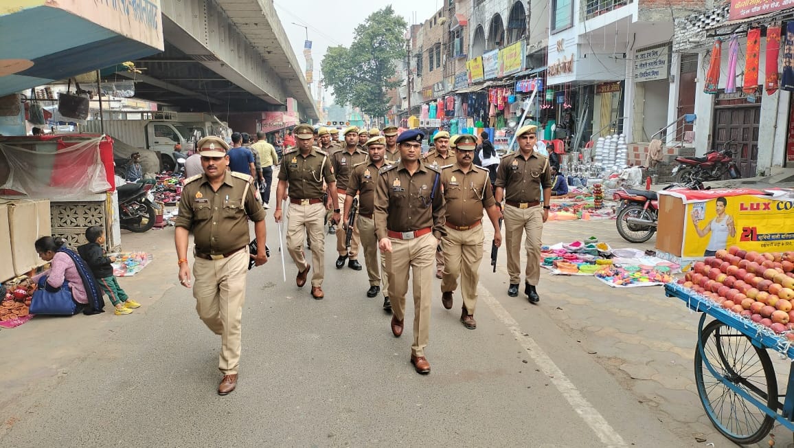 SP gave a sense of security by marching in the city