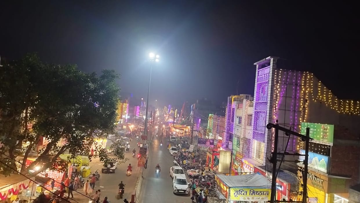 City bathed in lights on Diwali...the earth sparkled