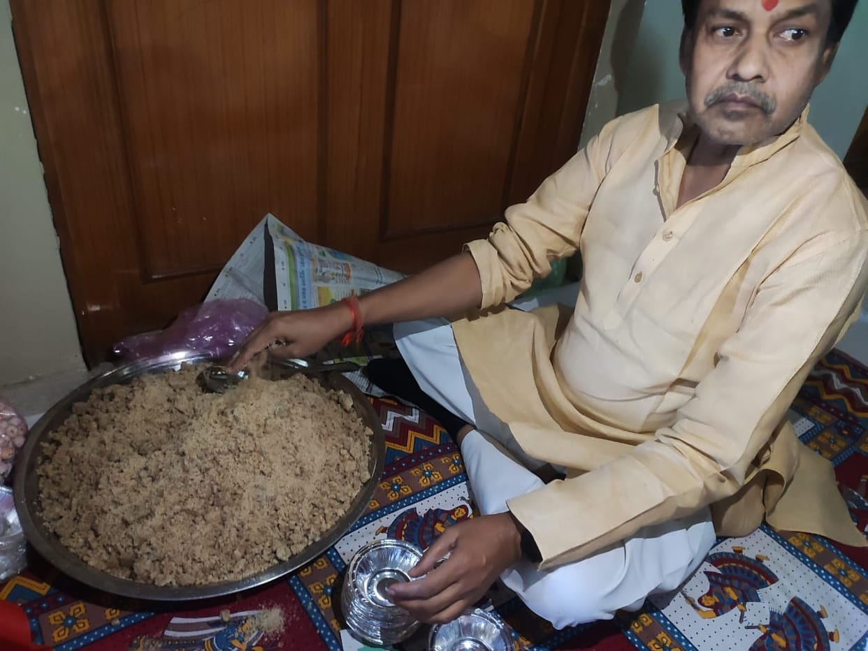 One and a half year old pudding on Dhanvantari Jayanti