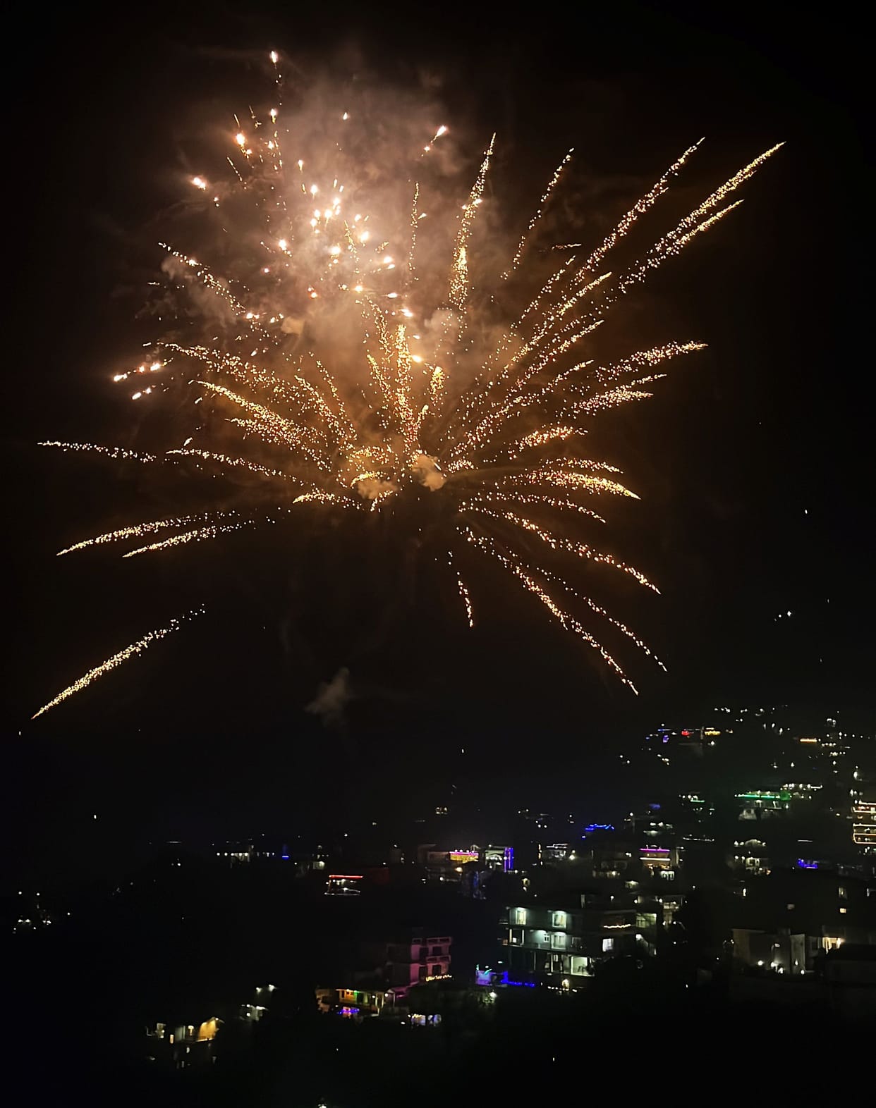 Lots of fireworks after Lakshmi-Ganesh worship