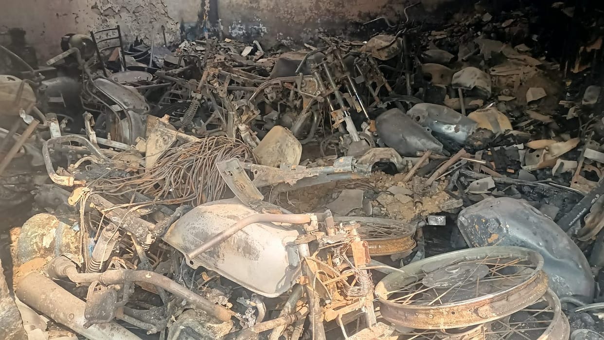 Fire breaks out in bike repair shop, 21 bikes and accessories burnt