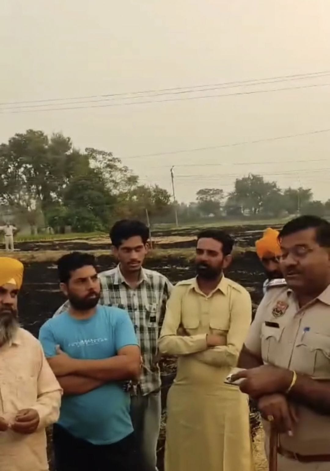 Farmers clash with police over burning stubble in fields