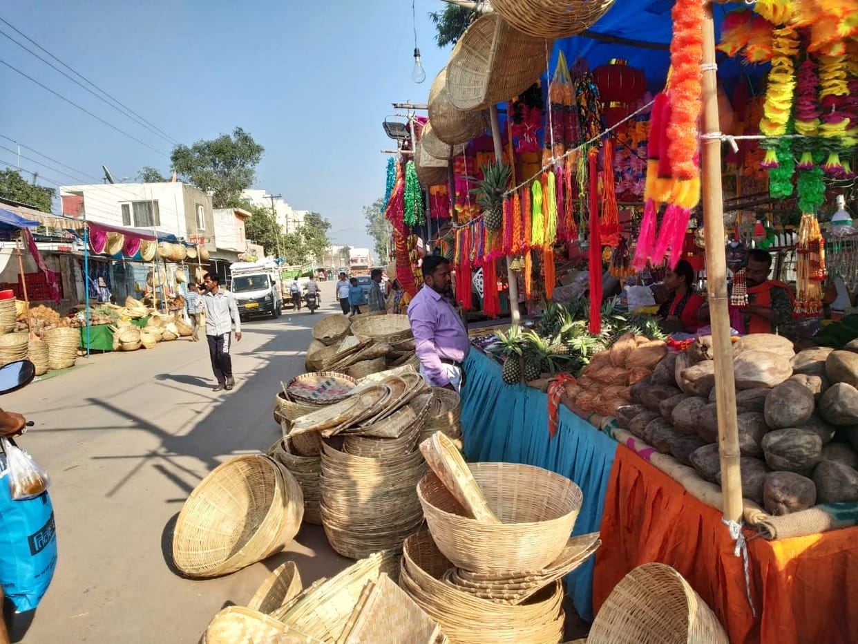 Market decorated in BBN for Chhath Puja