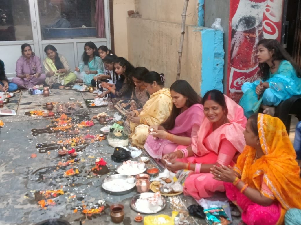 Sisters applied tilak and wished for brother's long life.