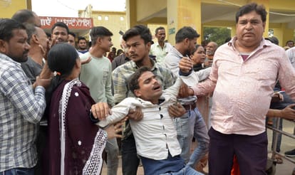Youth dies after getting stuck in belt of paddy machine