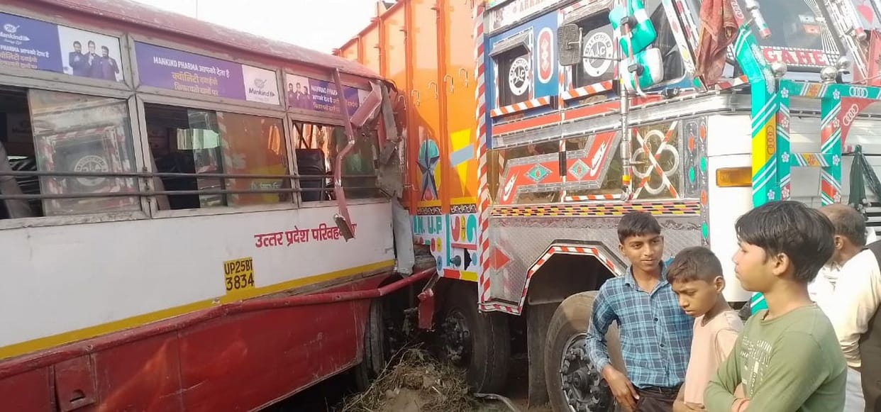 Roadways bus collides with truck while trying to save cow, driver dies