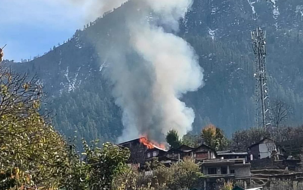 Three storey house burnt to ashes in Sanchui Panchayat of Bharmour