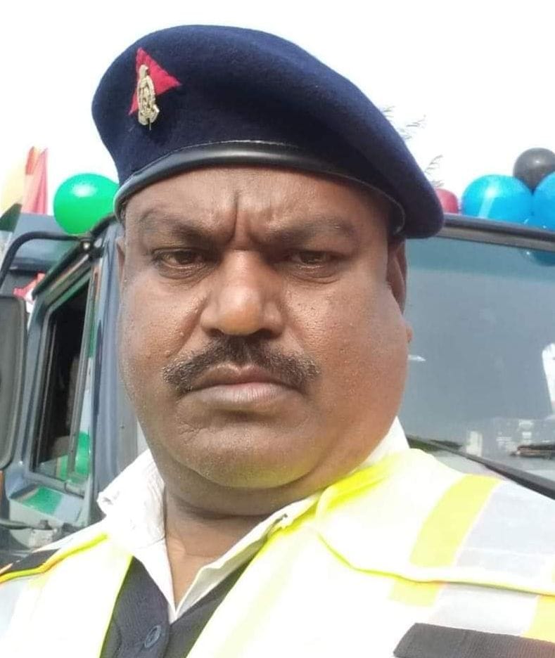 traffic police died in accident