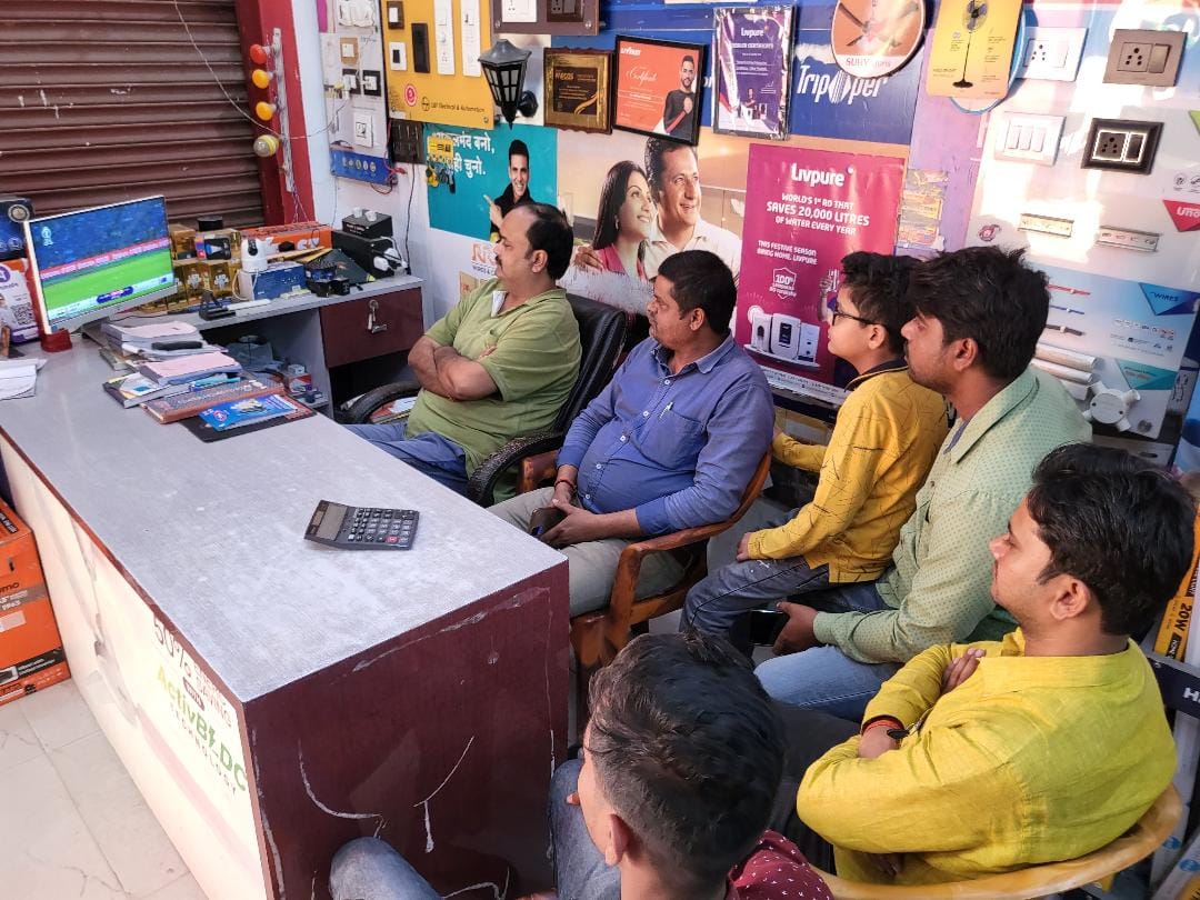 People remained confined to their homes to enjoy the World Cup final match.