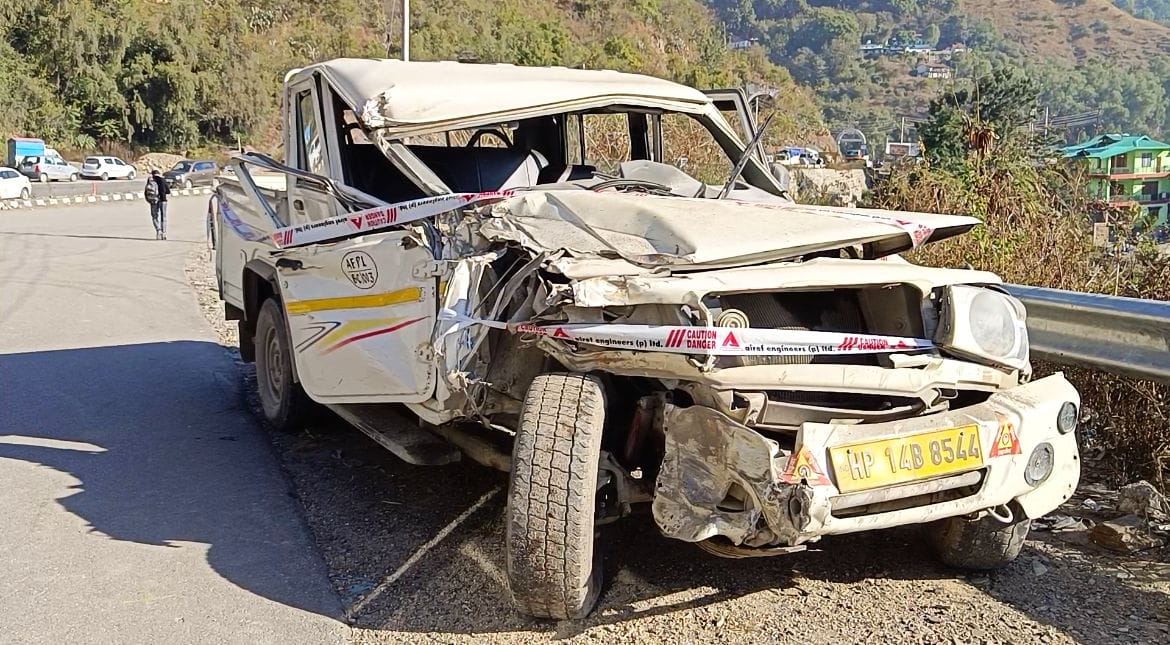 Pickup driver injured in road accident