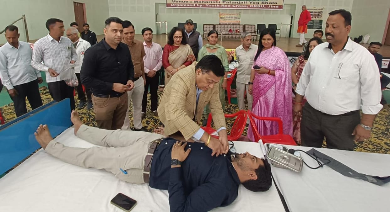 100 students donated blood in CRSU