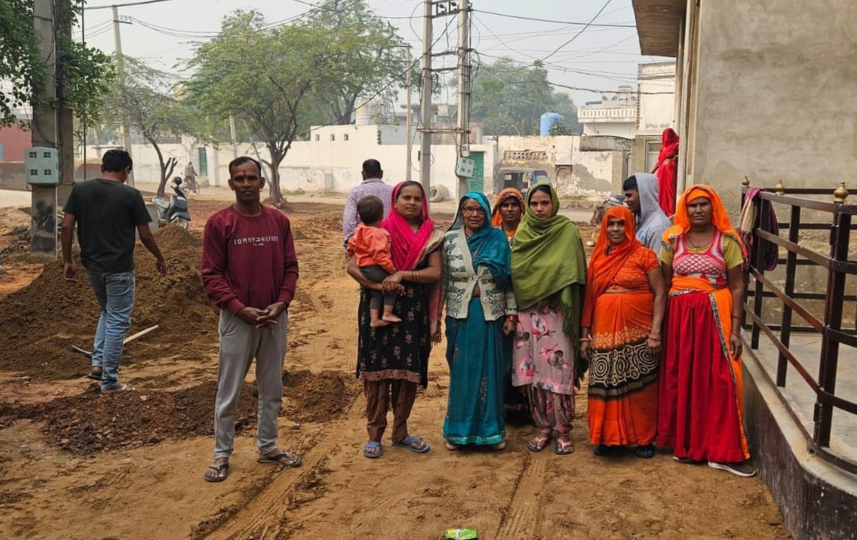 Construction of closed street started, garbage lying there for a year was also picked up.