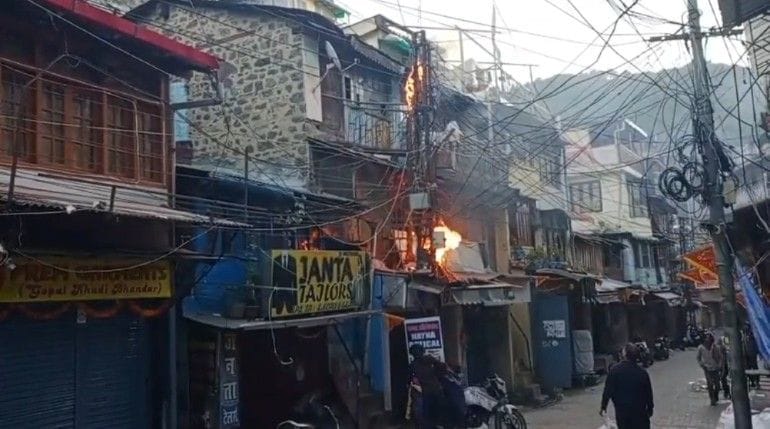 Fire broke out due to short circuit in electrical wires