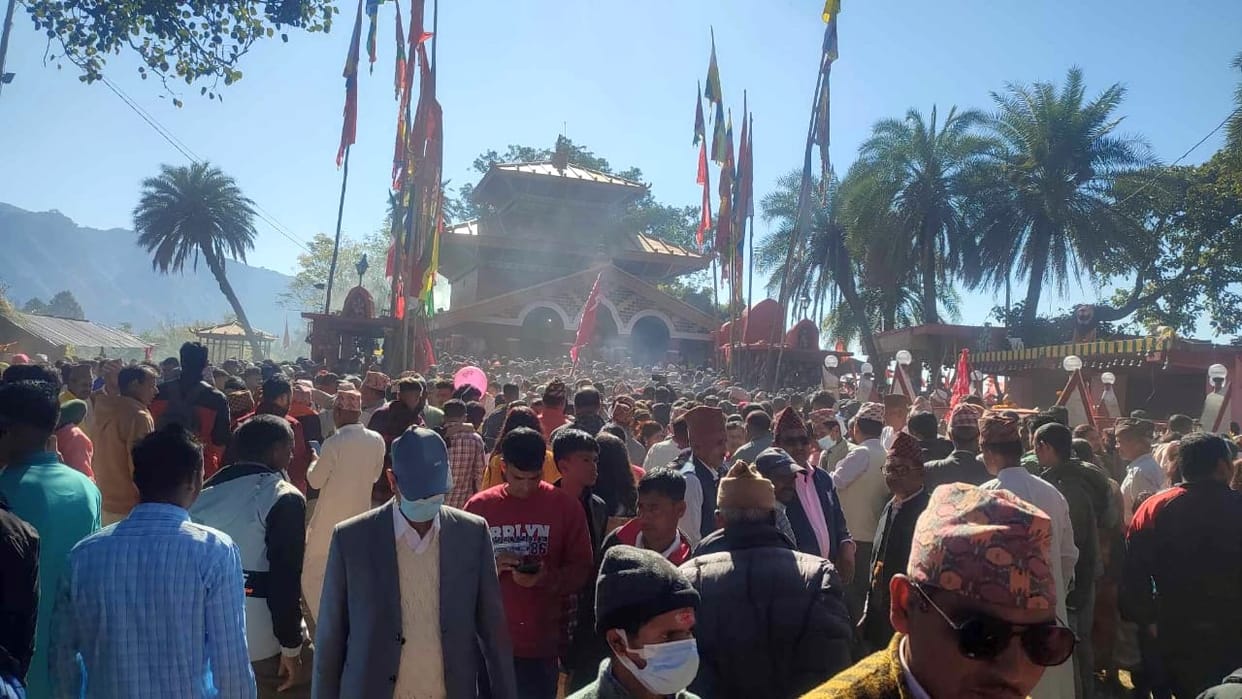 More than five thousand devotees visited Mother Tripura Sundari