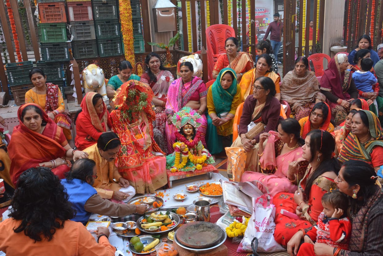Tulsi marriage solemnized in Shyama Shyam temple of Muzaffarnagar