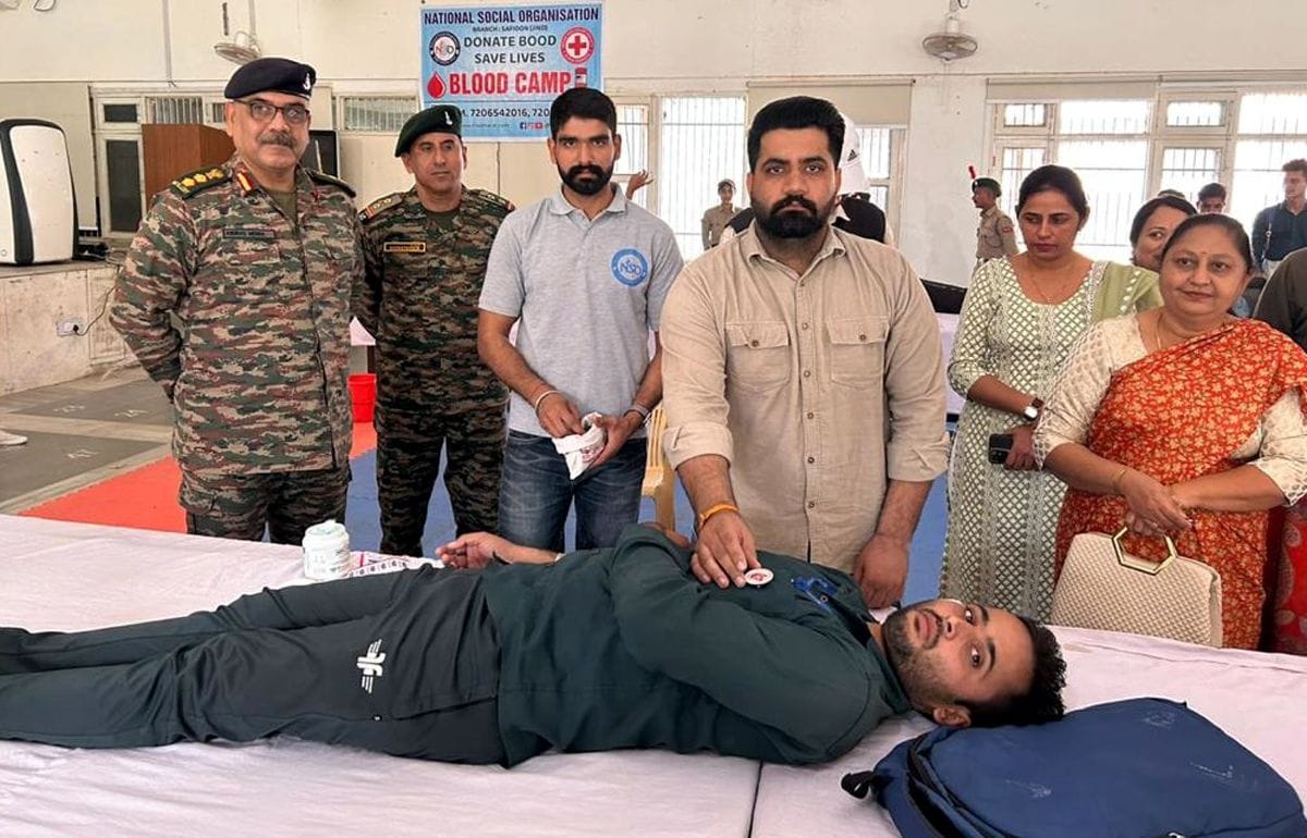 50 youth donated blood in the camp on 75th NCC Day