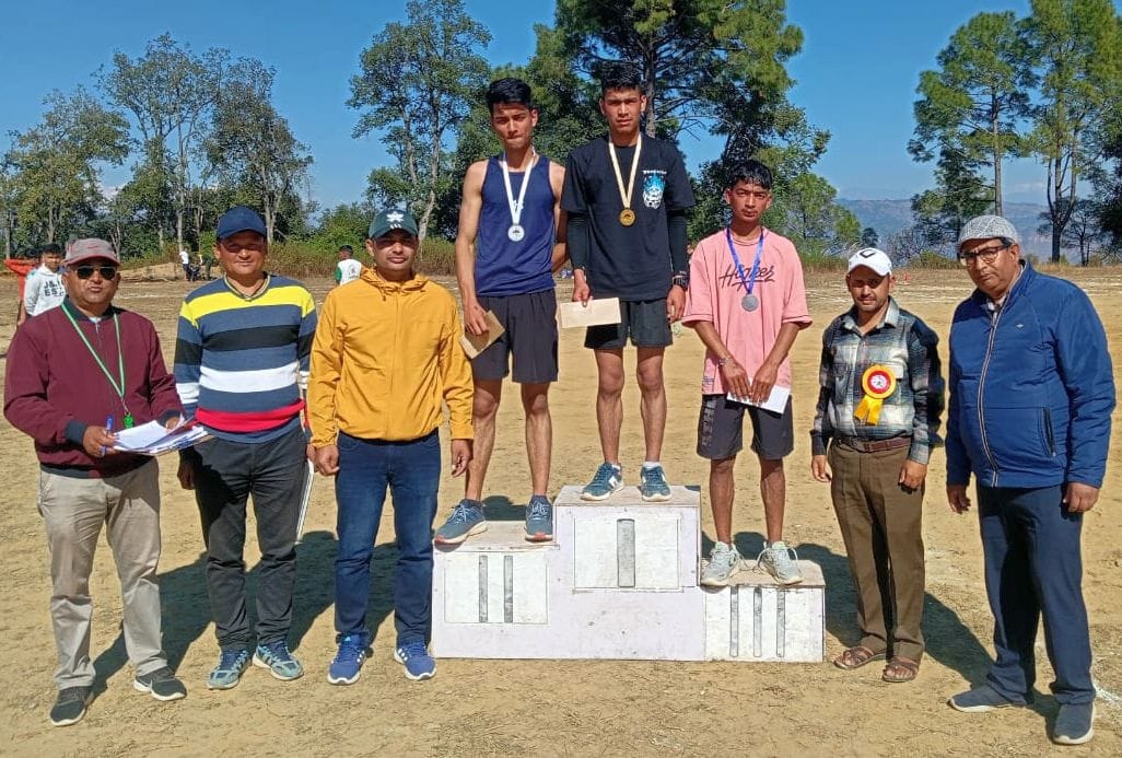 Ajay, Lucky and Ankit won in the 100 meter race.