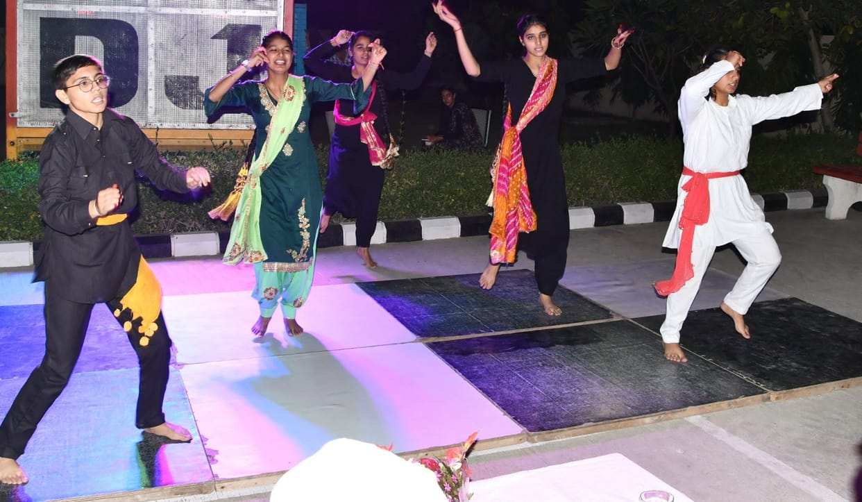 Girls showed enthusiasm in the annual hostel function
