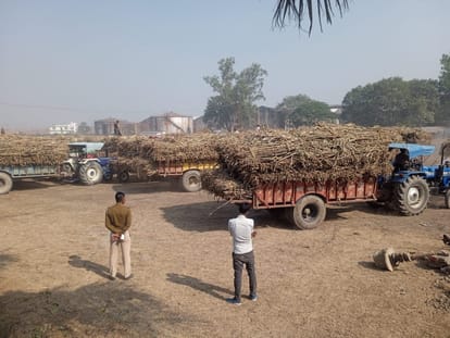 Sugarcane crushing started in The Kisan Cooperative Sugar Mill