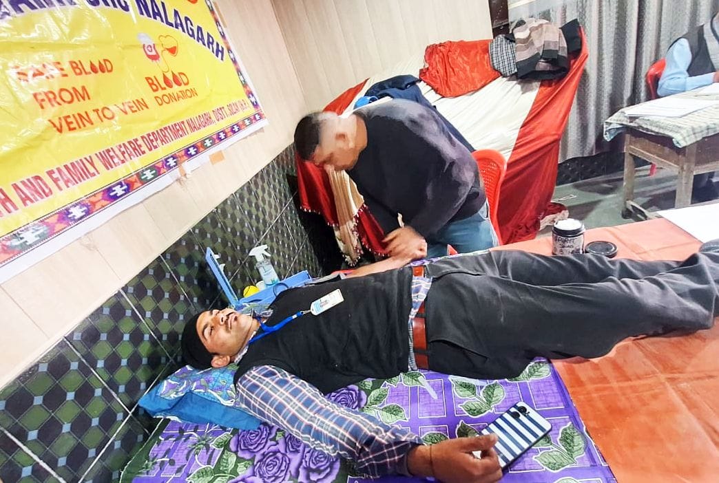 30 people including two women

donated blood