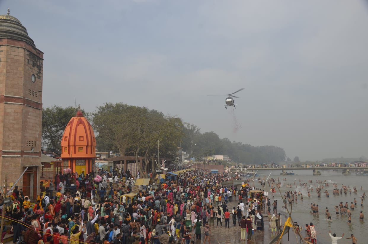 Devotees camp in Shuktirtha of Morna, main bath today