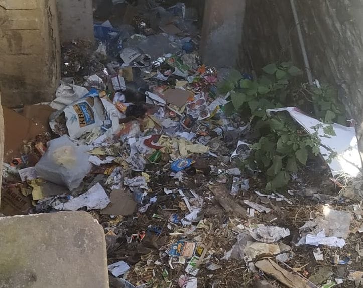 Pile of garbage on Mall Road, people suffering from foul smell