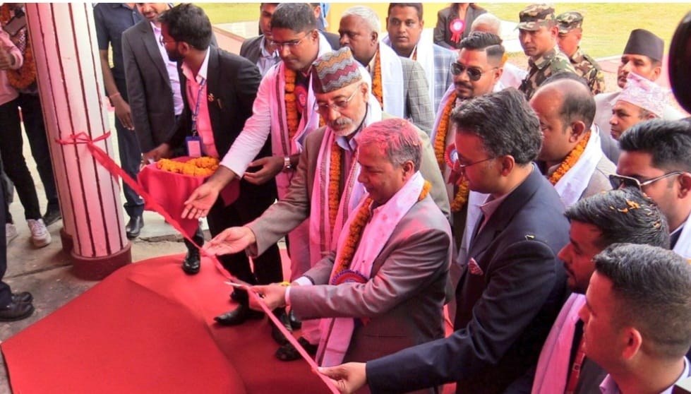 Nepalese Vice President inaugurating Nepal's secondary school India