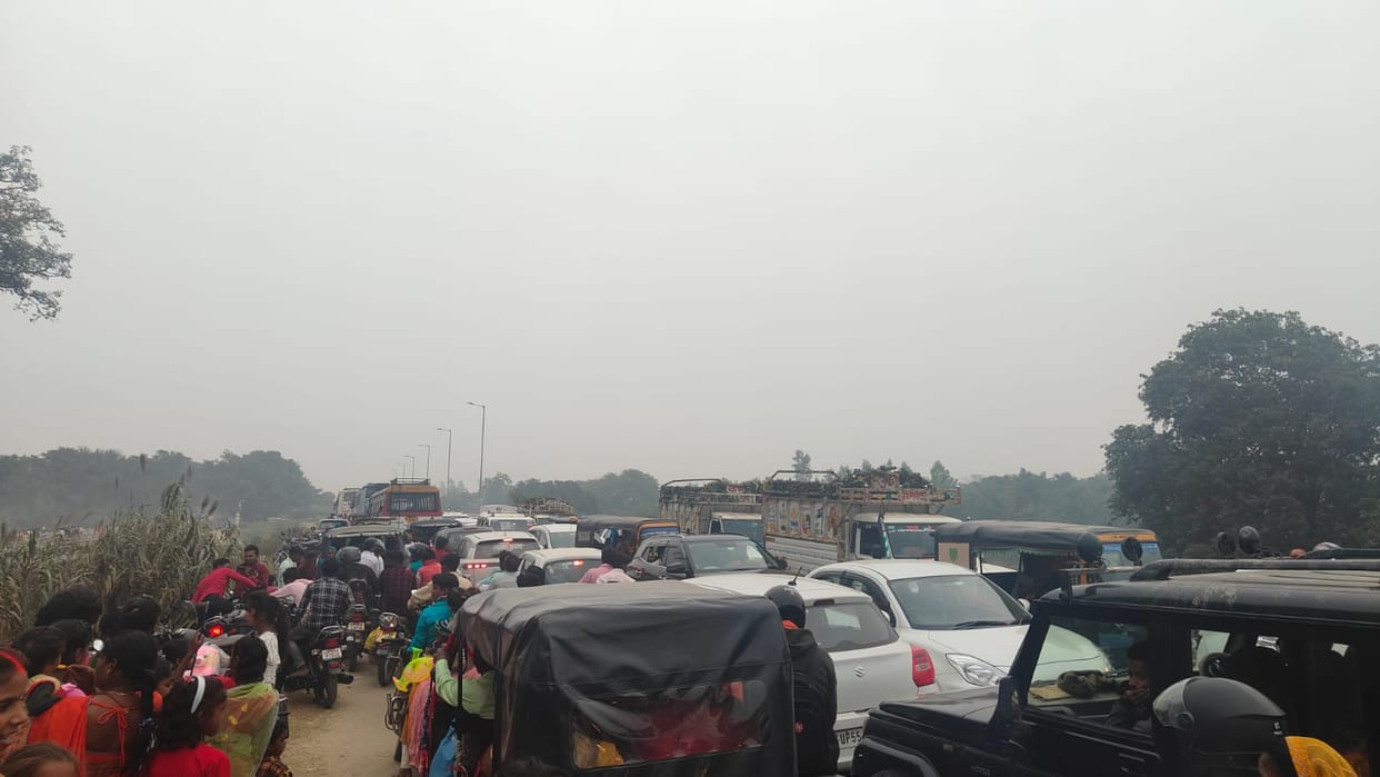 Jam caused due to fair