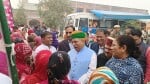 सोनीपत के गांव बैंयापुर में विकसित भारत संकल्प यात्रा के शुभारंभ पर आयोजित कार्यक्रम में महिलाओ