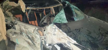 Constable in car dies in road accident, wife and children injured