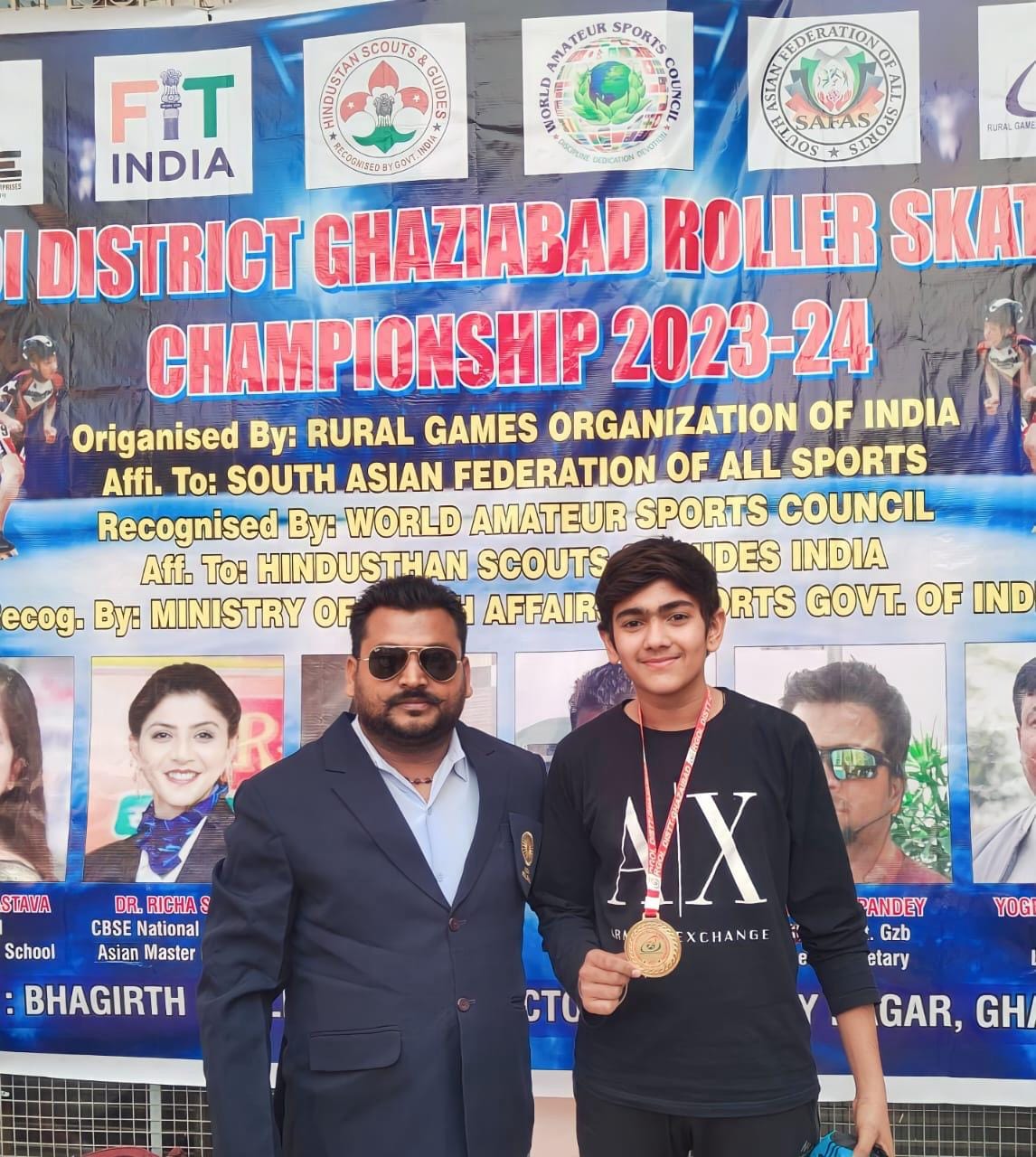 Naman Sharma won gold medal in skating