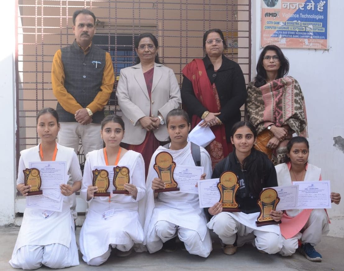 The students of Aryakanya College hoisted the flag in the badminton tournament.