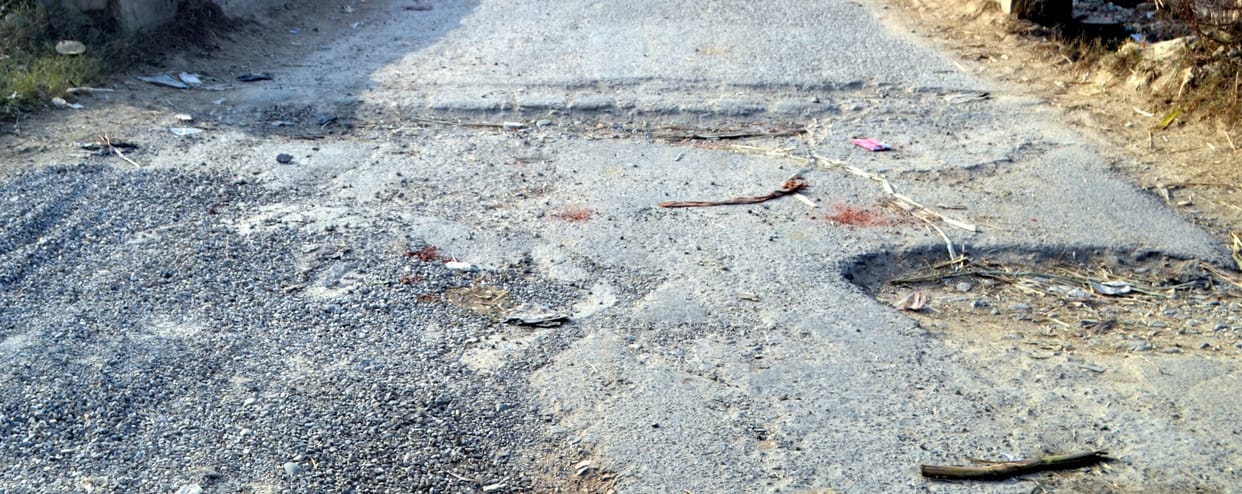 At some places there are no speed breakers and at some places there are potholes in the roads.