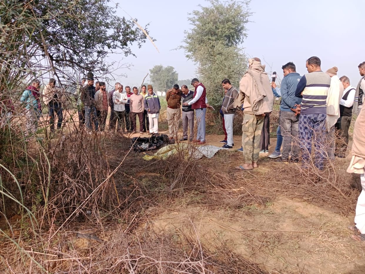 After murder, the body was thrown in Luhana village, burnt with inflammable substance.