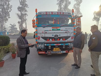 Fine imposed on three trucks by conducting checking campaign