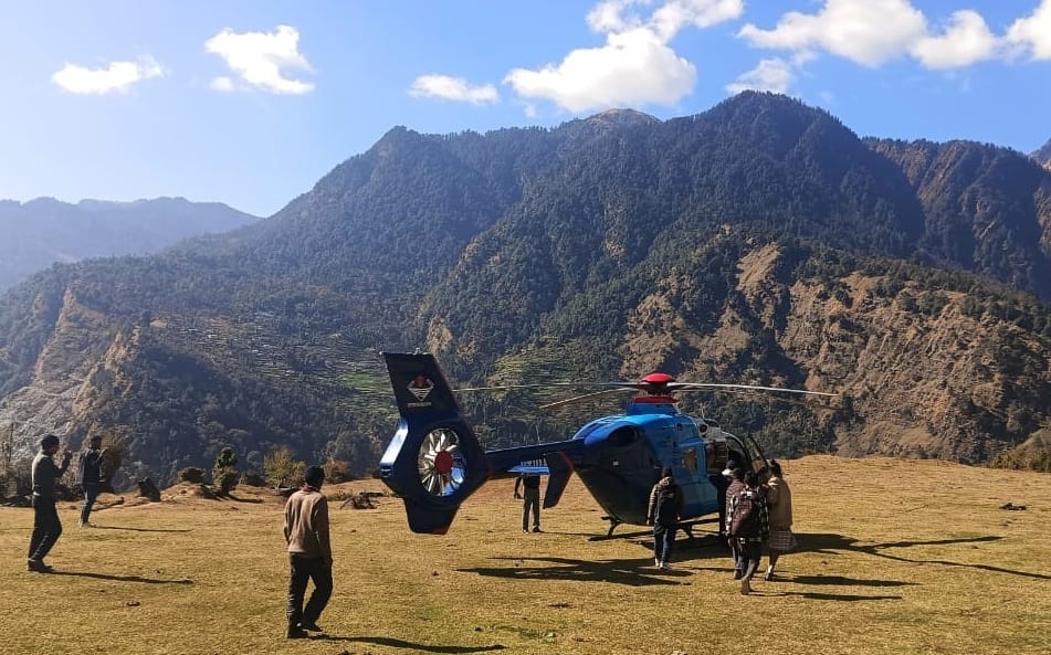 Sick woman from Namik village rescued by helicopter