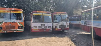 Due to lack of driver and conductor, 10 buses remained standing at the depot.