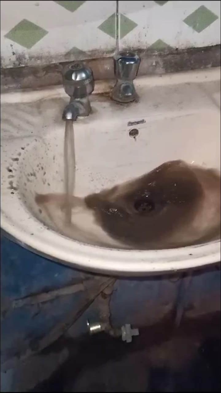 Dirty water with sand reaches homes from new tube well