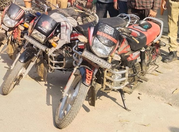 Bike stolen from Varanasi station, driven with tractor number plate