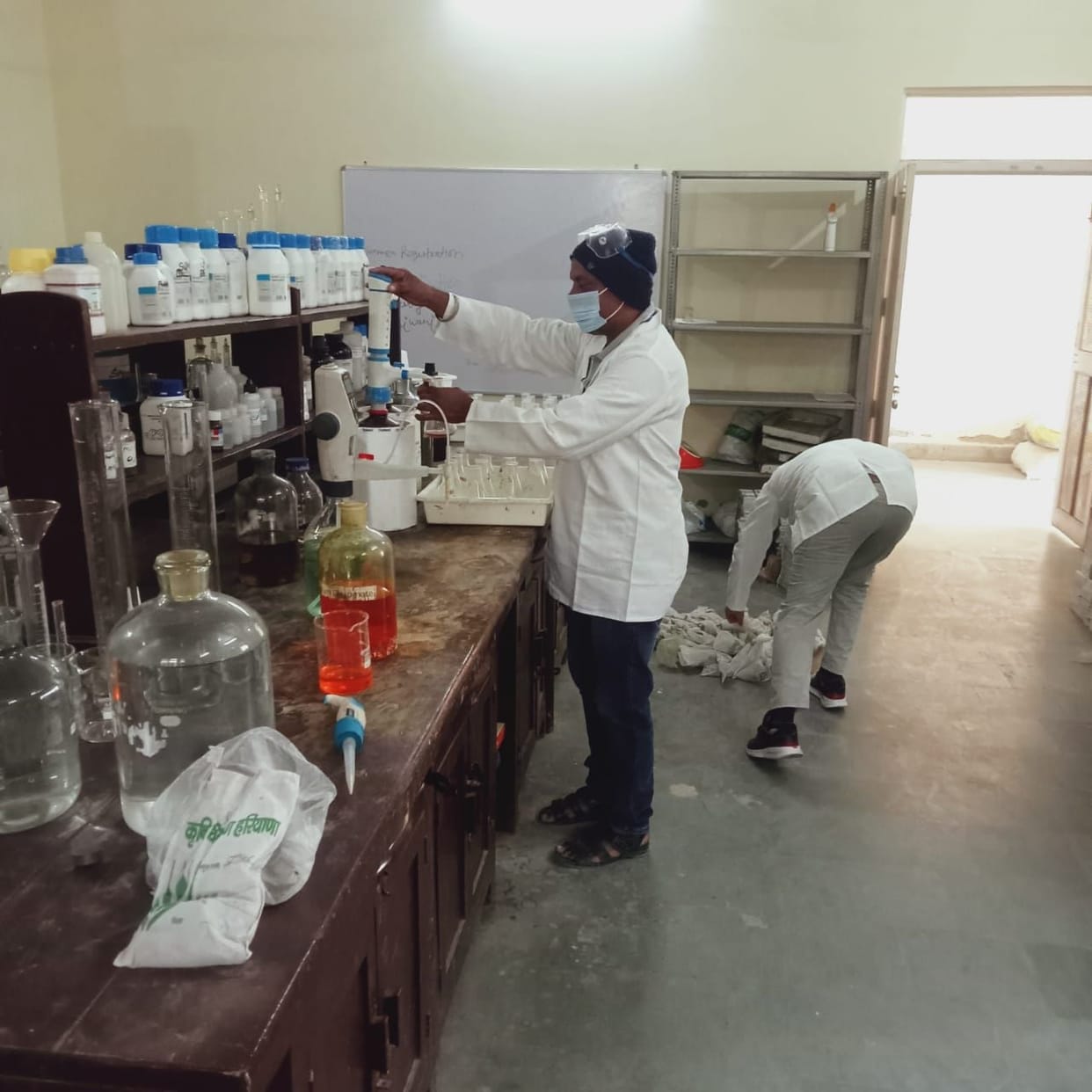 Now by testing the health of the soil, the Agriculture Department will know which nutrients are needed
