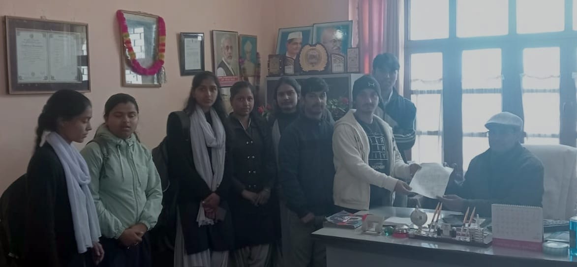 Demonstration was held demanding change in exam date