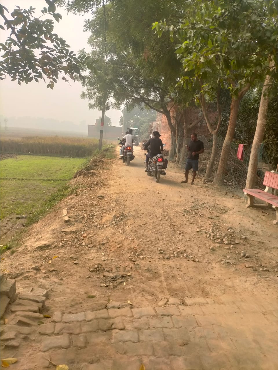 Travel difficult amid scattered gravel, dust and potholes on Mainsir-Molnapur road