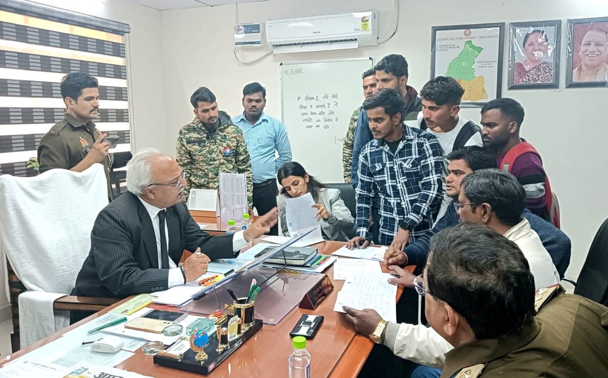 Demonstration of students in the university against fee increase and failure