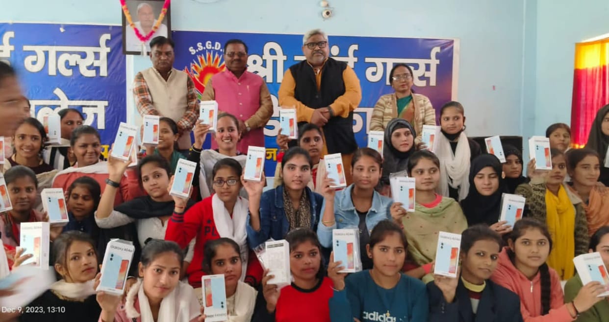 Students' faces lit up after getting smart phones