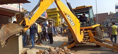 JCB roars in Lodhipur, 30 houses and shops demolished