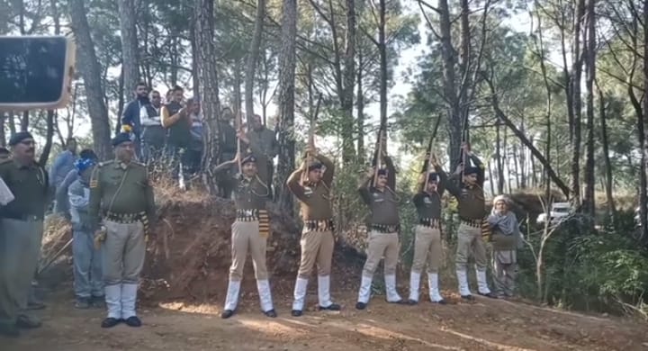 Death of a soldier who had come for his father's fourth annual Shraddha