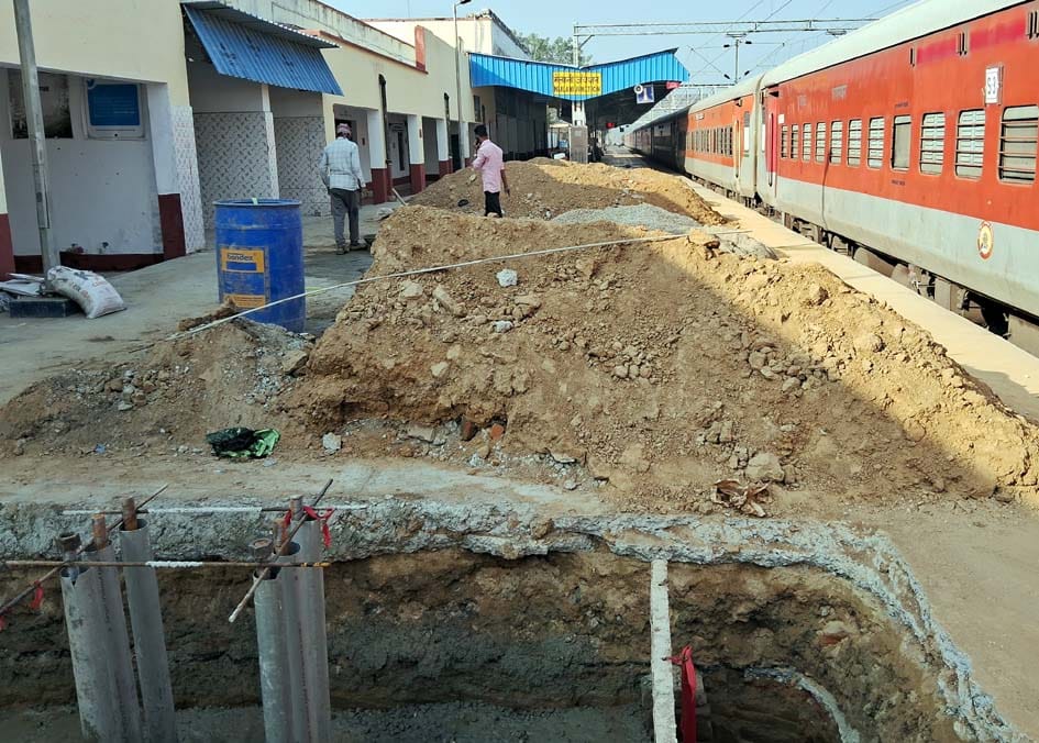 Tin shed expansion work started under Amrit Bharat Yojana