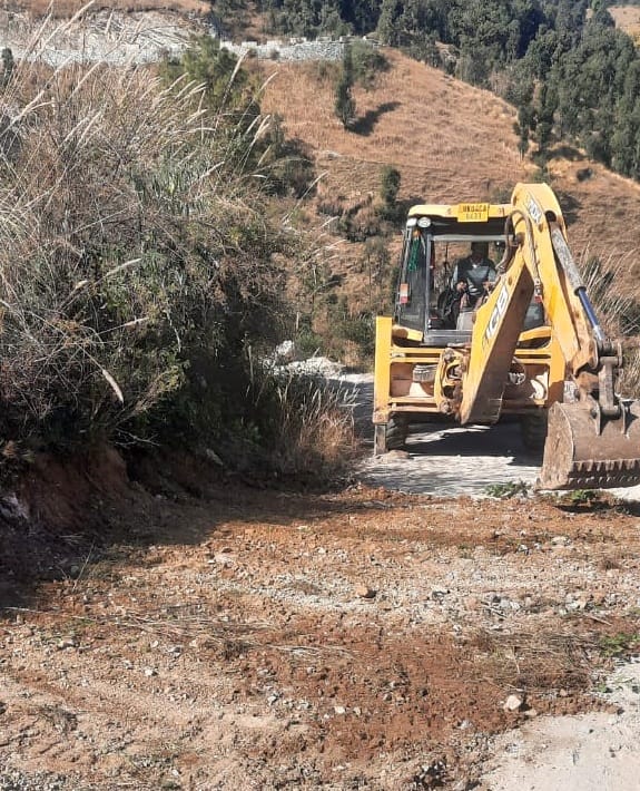JCB started removing debris from Shaheed Harish Gurung Motorway